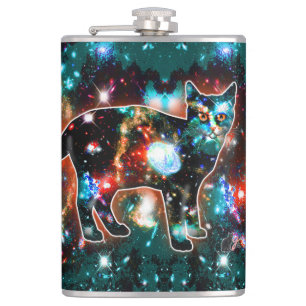 Cosmic Cat Gamma Hip Flask