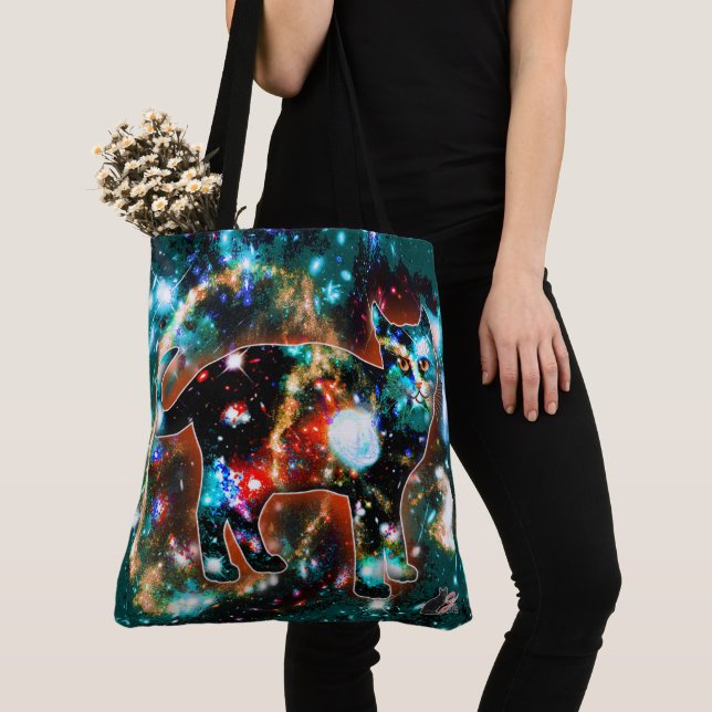 Cosmic Cat Gamma Tote Bag (Close Up)