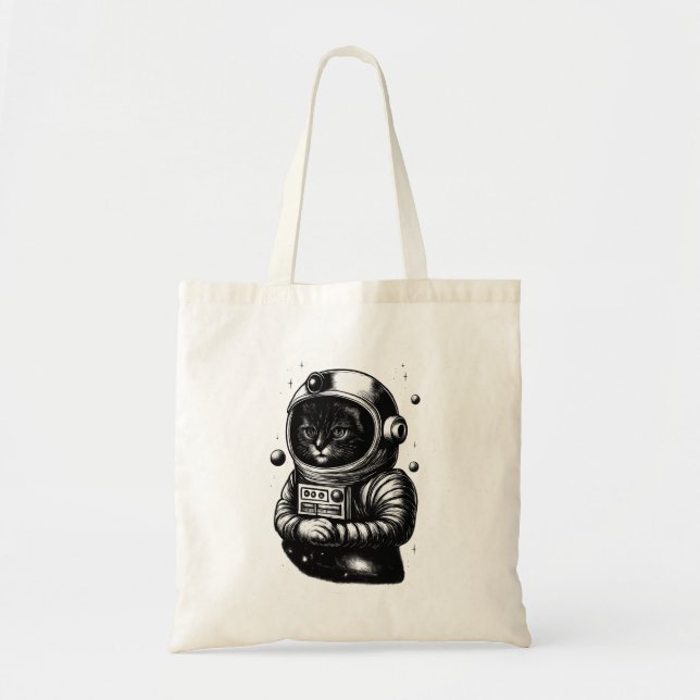 Cosmic Cat in Space Helmet - Tote Bag (Front)