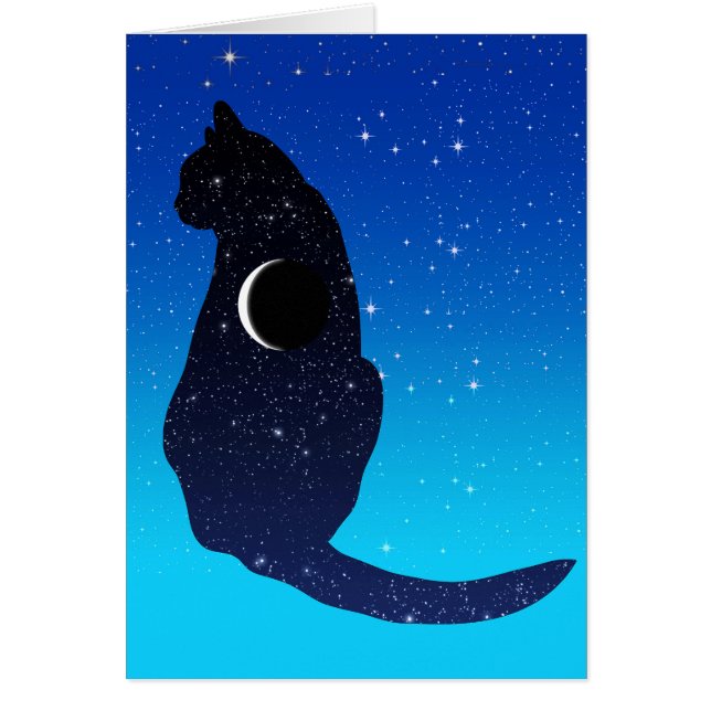 Cosmic Cat in Stars and Crescent Moon Pattern (Front)