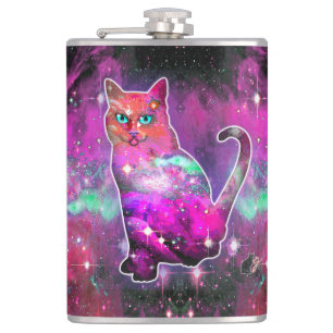 Cosmic Cat Iota Hip Flask