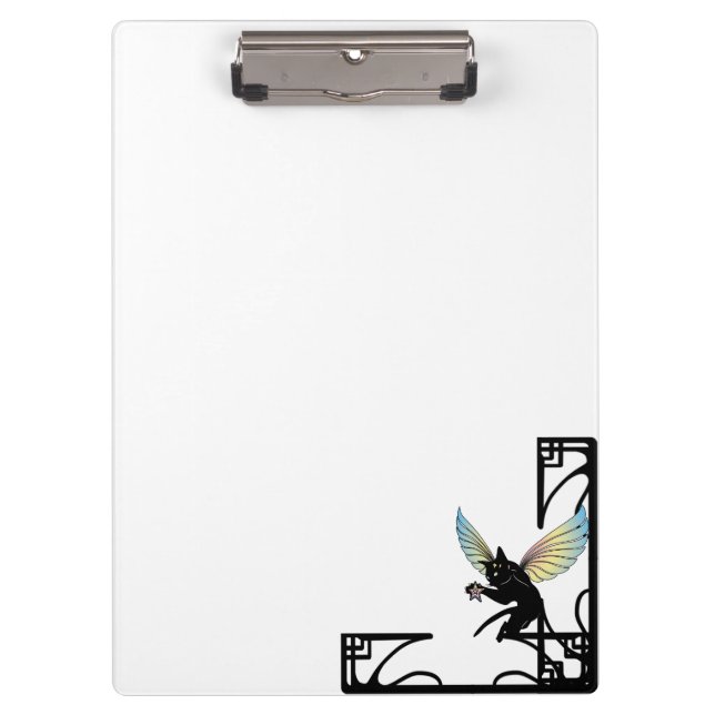 Cosmic Cat Moon and Stars Clipboard (Front)