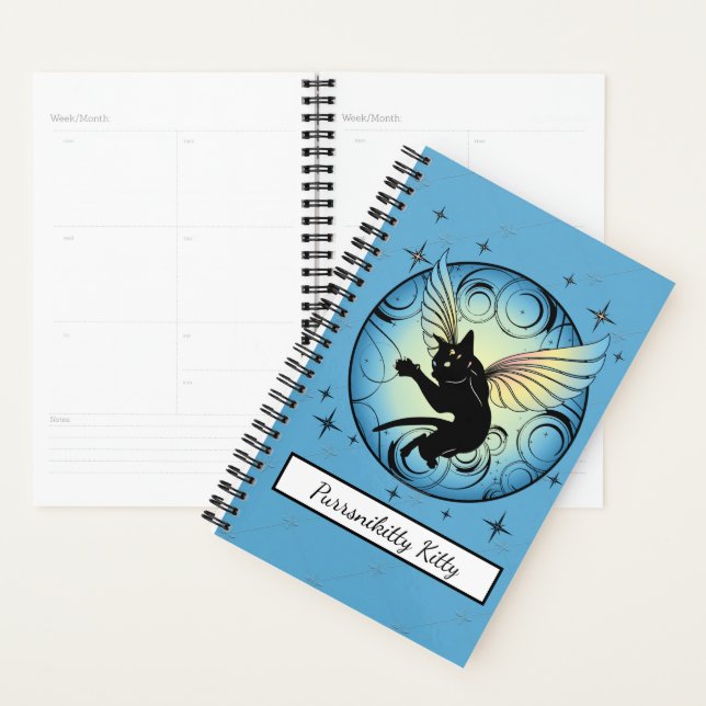 Cosmic Cat Moon and Stars Planner (Display)