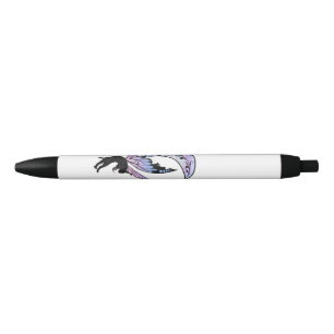 Cosmic Cat Moon Black Ink Pen
