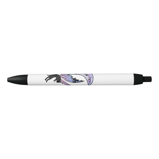 Cosmic Cat Moon Black Ink Pen (Front)