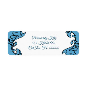 Cosmic Cat Moon Return Address Label