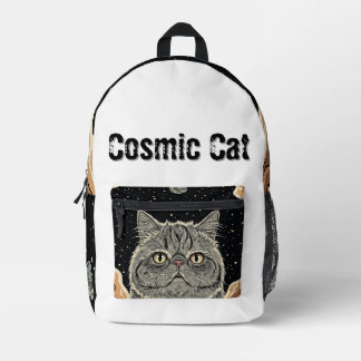 Cosmic Cat Printed Backpack