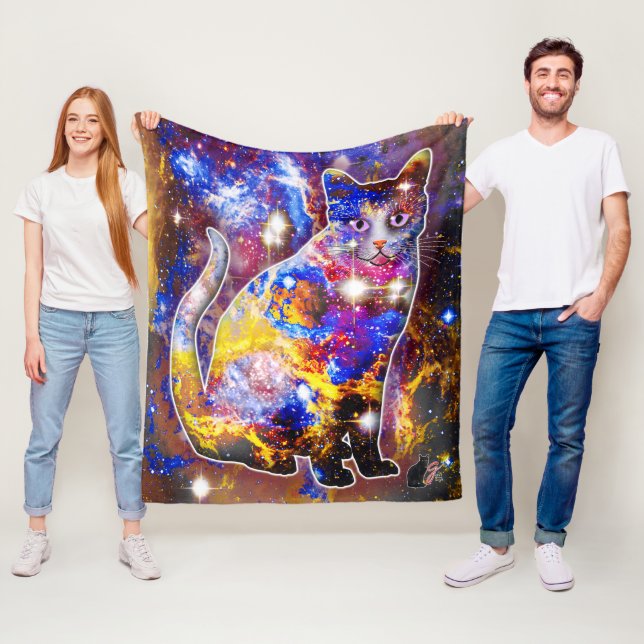 Cosmic Cat Psi Fleece Blanket (In Situ)