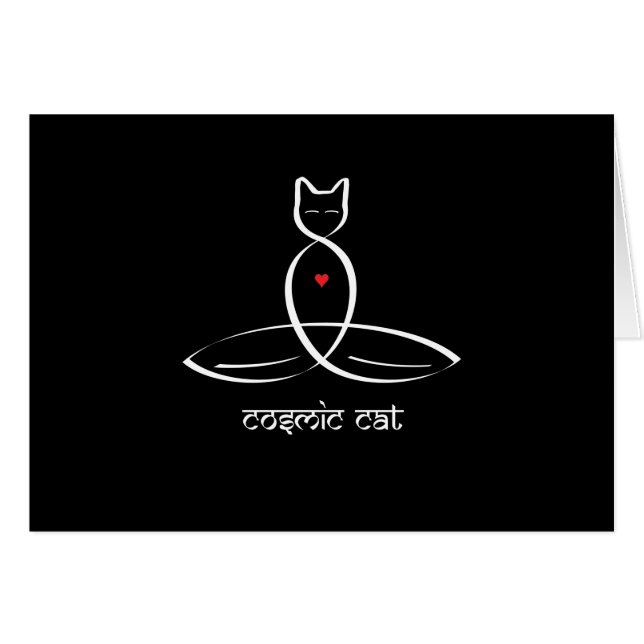 Cosmic Cat - Sanskrit style text. (Front Horizontal)