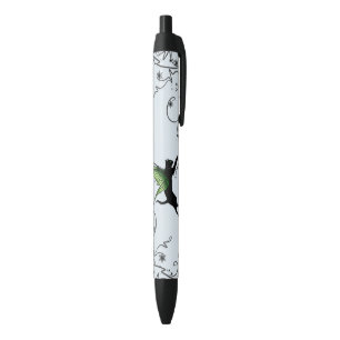 Cosmic Cat Snowflake Black Ink Pen