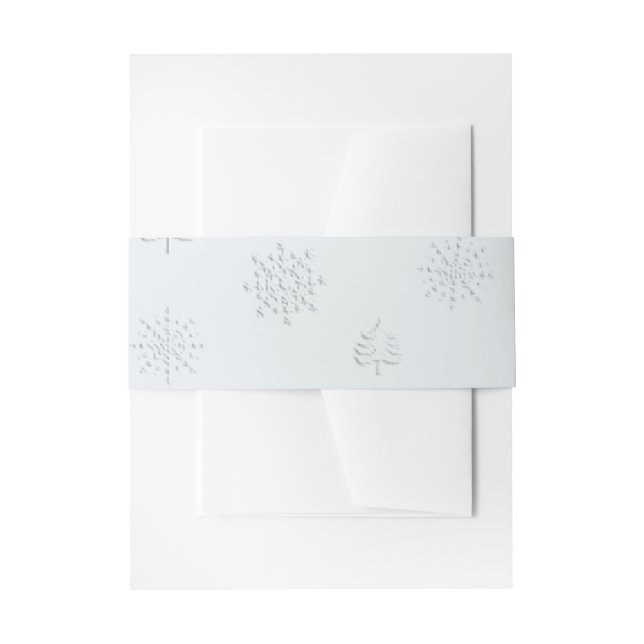 Cosmic Cat Snowflake Invitation Belly Band (Front Example)