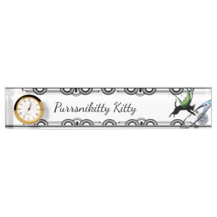 Cosmic Cat Snowflake Nameplate