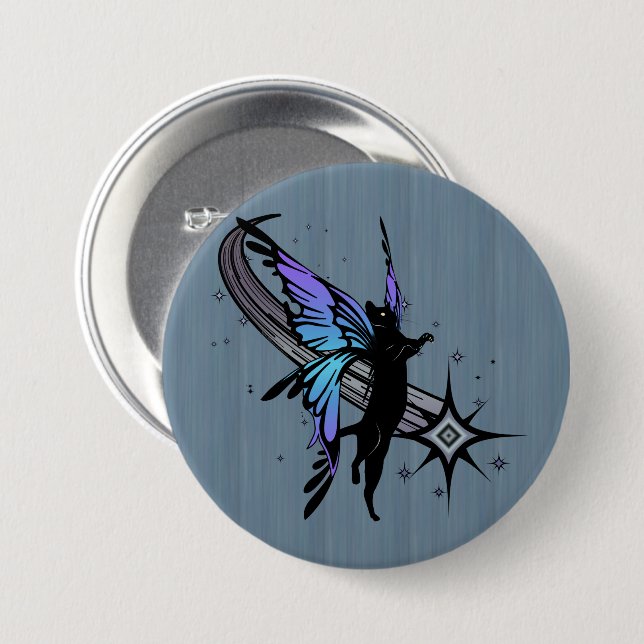 Cosmic Cat Star 7.5 Cm Round Badge (Front & Back)