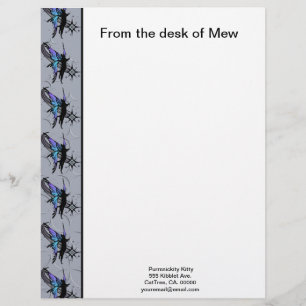 Cosmic Cat Star Custom Letterhead