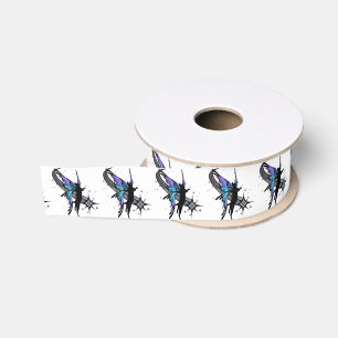 Cosmic Cat Star Grosgrain Ribbon