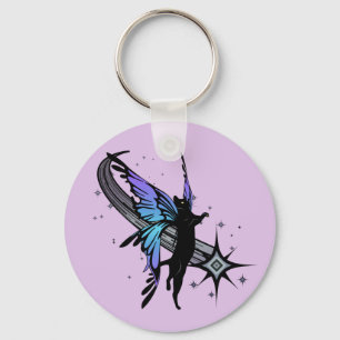 Cosmic Cat Star Key Ring