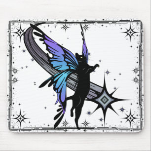Cosmic Cat Star Mouse Pad