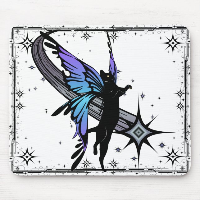 Cosmic Cat Star Mouse Pad (Front)