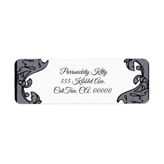 Cosmic Cat Star Return Address Label (Front)