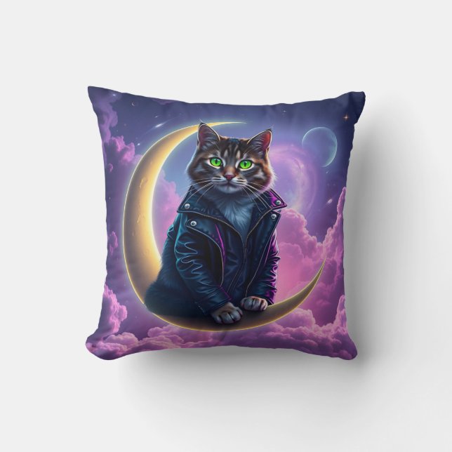 Cosmic Cat & Surfing da Mouse Pillow (Front)