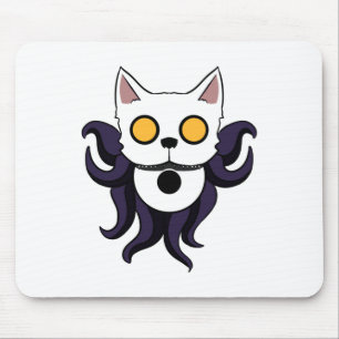 Cosmic Cat With Hollow Eyes Mouse Pad