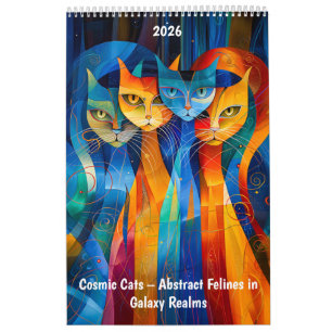 Cosmic Cats – Abstract Felines in Galaxy Realms Calendar