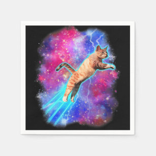 Cosmic Cats Funny Outer Space Tee Galaxy Kitty Kit Napkin