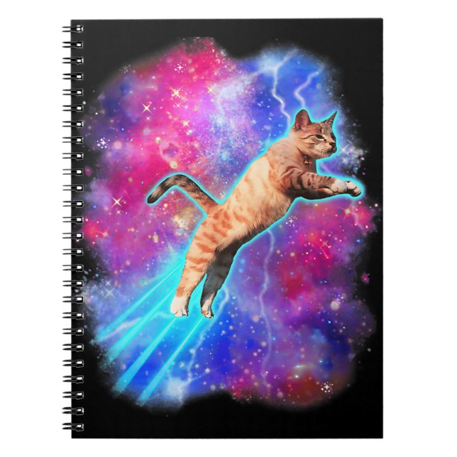 Cosmic Cats Funny Outer Space Tee Galaxy Kitty Kit Notebook (Front)