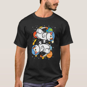 Cosmic Cats in Outer Space Astronaut For Cat T-Shirt