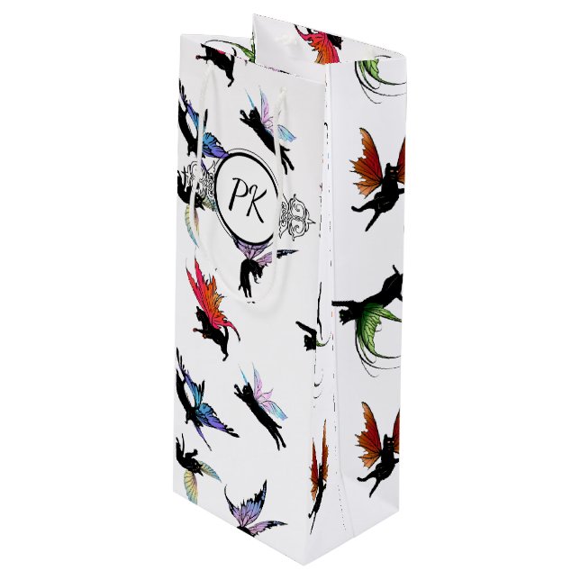 Cosmic Cats Wine Gift Bag (Front Angled)