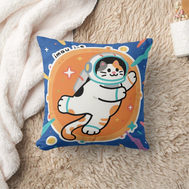 Cosmic Catventure: Imau in Orbit Cushion (Blanket)