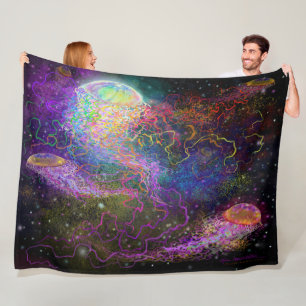 Cosmic Celebration Fleece Blanket