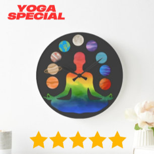 Cosmic Chakra Meditation   Spiritual Energy Yoga  Large Clock