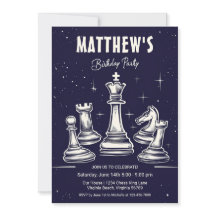 Cosmic Chess-Themed Modern Stary Birthday Party