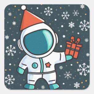 Cosmic Christmas Square Sticker