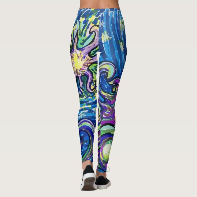 Cosmic Christmas Tree Leggings (Back)