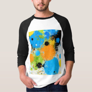 Cosmic Chromatic Splatter: Abstract Orbit T-Shirt