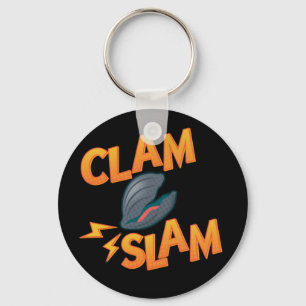 Cosmic Clam Slam Keychain