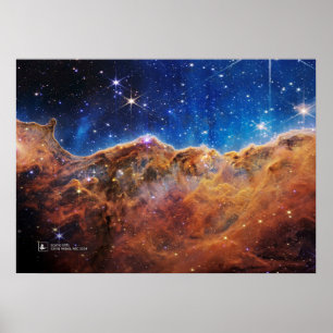 Cosmic Cliffs, Carina Nebula, NGC 3324 (JWST) Poster
