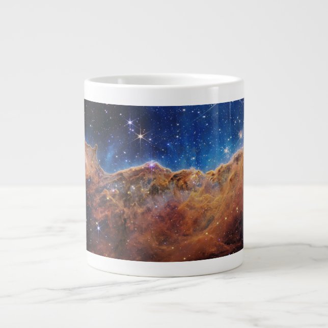 Cosmic Cliffs Carina Nebula Space Webb Telescope  Large Coffee Mug (Front)