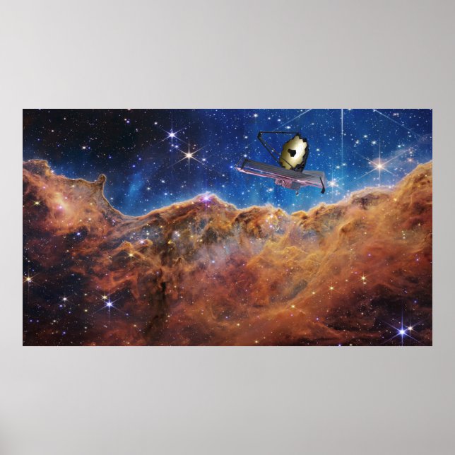 Cosmic Cliffs Carina Nebula Space Webb Telescope  Poster (Front)