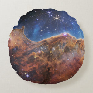 Cosmic Cliffs Carina Nebula Space Webb Telescope Round Cushion