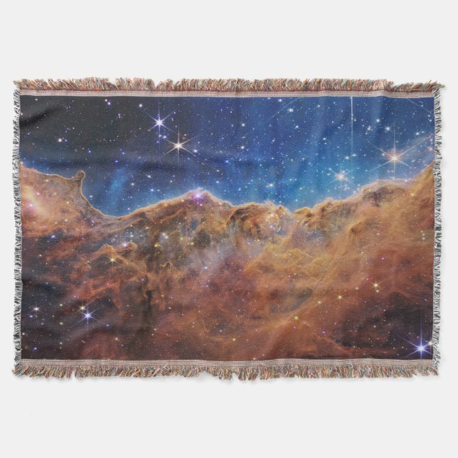 Cosmic Cliffs Carina Nebula Space Webb Telescope  Throw Blanket (Front)
