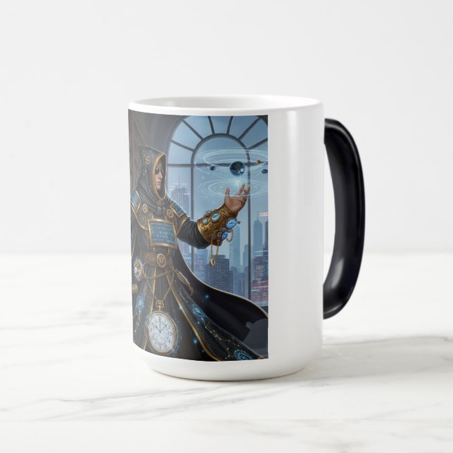 Cosmic Clockwork Mage Fantasy Sci-Fi Art Magic Mug (Front Right)