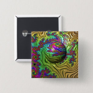 Cosmic Cloudstorm 15 Cm Square Badge