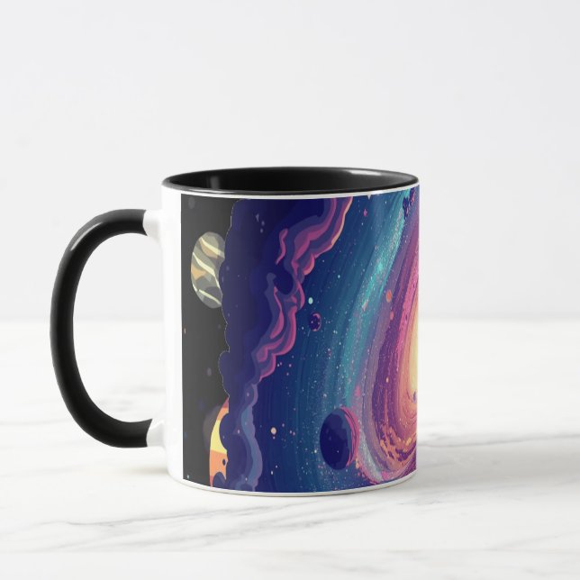 Cosmic Coffee Mug Outer Space Design  (Left)