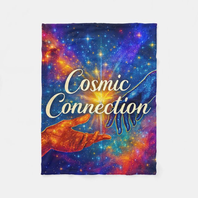 🪐 Cosmic Connection Fleece Blanket 30x40 (Front)