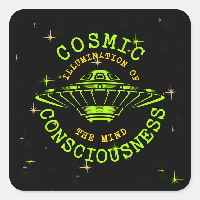 Cosmic Consciousness of the Mind Square Sticker (Front)