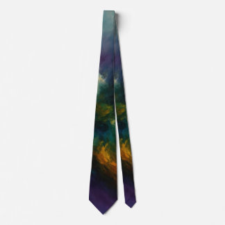 Cosmic Convergence Turquoise Burst in Fiery Nebula Tie