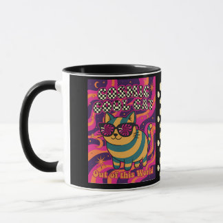 Cosmic Cooler Cat Retro - 80s/90s Cartoon Style Mug